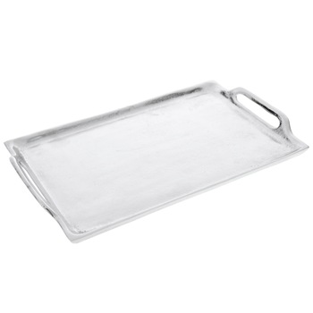 Tava servire aluminiu argintiu,30x18 cm Tava servire aluminiu argintiu,30x18 cm