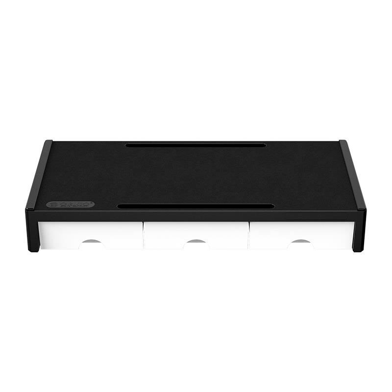 Stand monitor cu 3 sertare si suport pentru telefon/tableta, Orico XT-01, ABS, 50 x 22 x 7.4 cm, negru