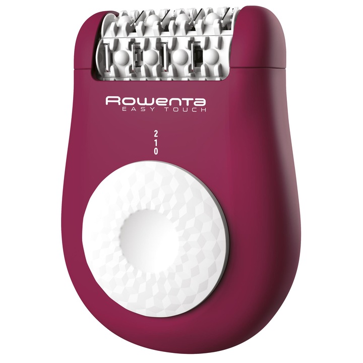 Epilator ROWENTA Easy Touch EP1120F1, 24 pensete, compact, ușor de utilizat, sistem de masaj, 3 accesorii, roz inchis