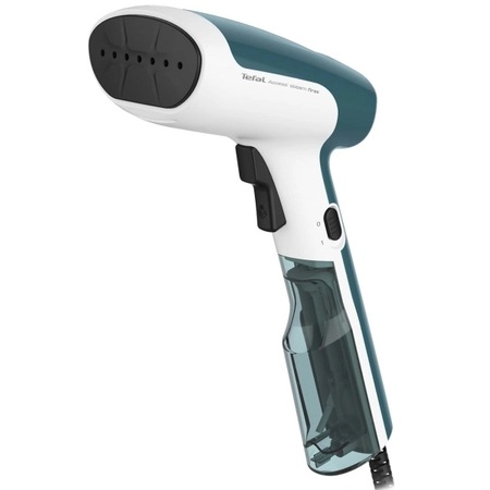 Aparat de calcat vertical cu abur Tefal Access Steam First DT6131E0, 1300W, abur 20g/min, capacitate rezervor 70ml, functie auto OFF, perie tesaturi, alb/albastru
