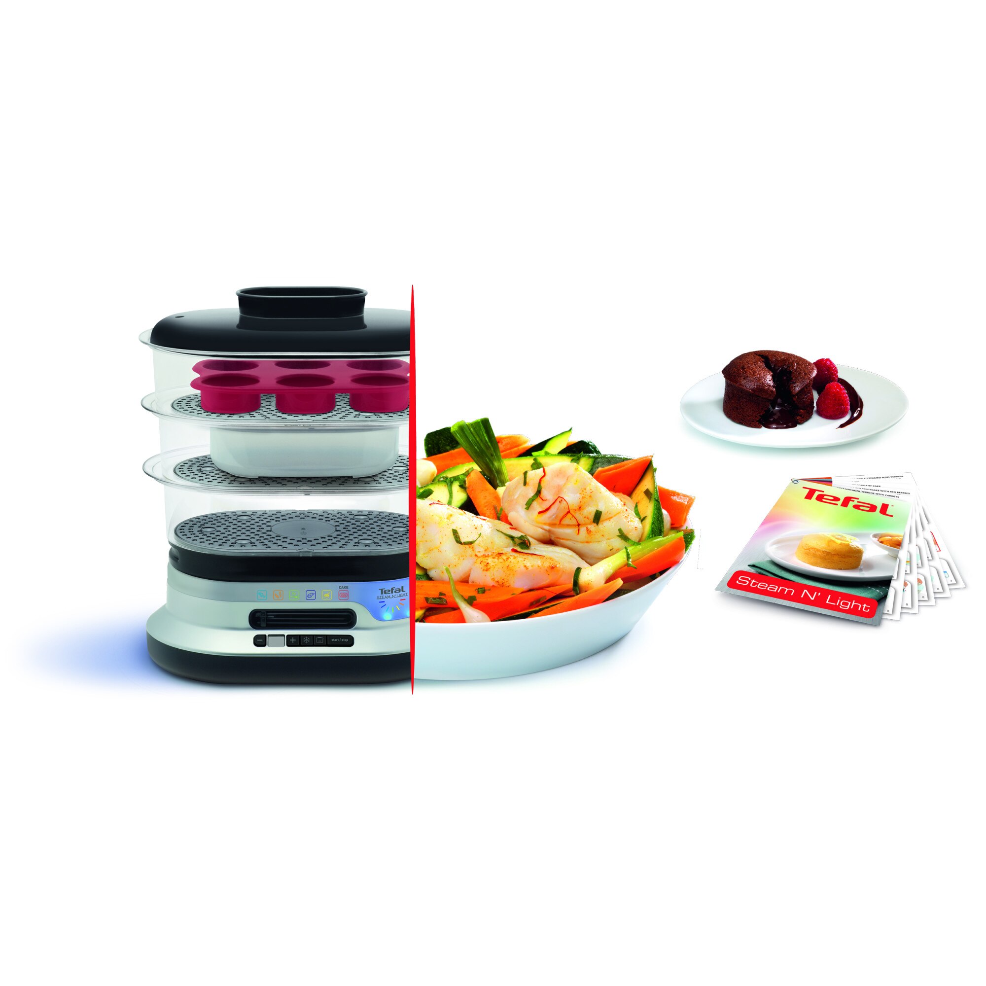 Tefal VC300830 Gőzölőedény, 3 edényes, 10 L kapacitás, 6 program - eMAG.hu