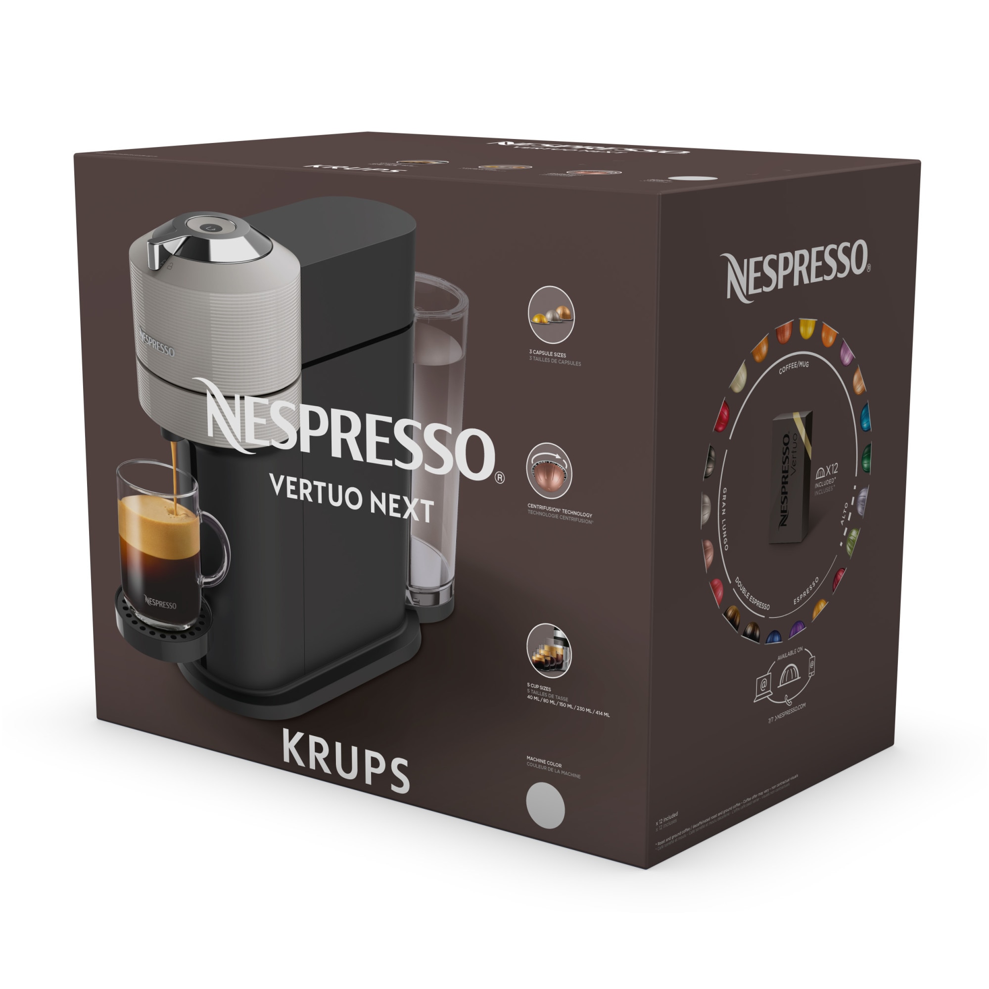 Espressor capsule NESPRESSO Vertuo Next XN910810, 1.1l, 1500W, 19 bar, negru