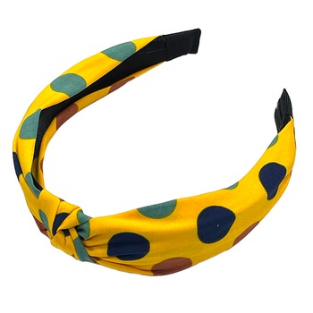 Bentita Textil Galben cu Buline Colorate WAPB041 Bentita Textil Galben cu Buline Colorate WAPB041