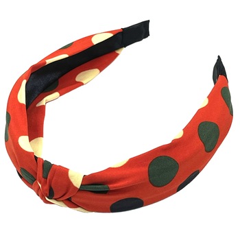 Bentita Textil Rosu cu Buline Colorate WAPB041 Bentita Textil Rosu cu Buline Colorate WAPB041