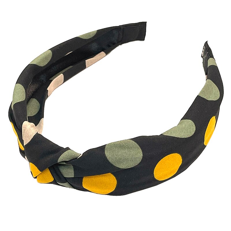 Bentita Textil Negru cu Buline Colorate WAPB041