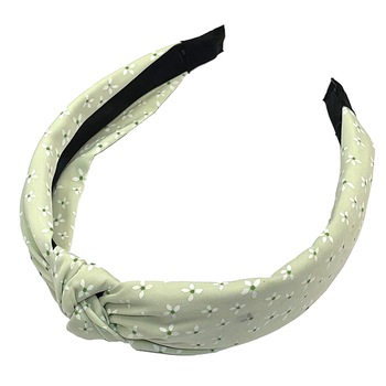 Bentita Textil Verde deschis cu floricica print WAPB040 Bentita Textil Verde deschis cu floricica print WAPB040