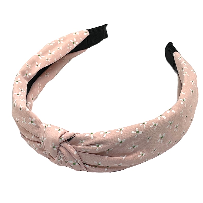 Bentita Textil Roz deschis cu floricica print WAPB040