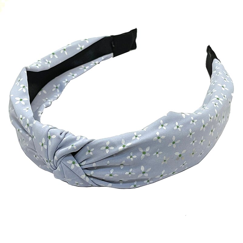 Bentita Textil Albastru deschis cu floricica print WAPB040