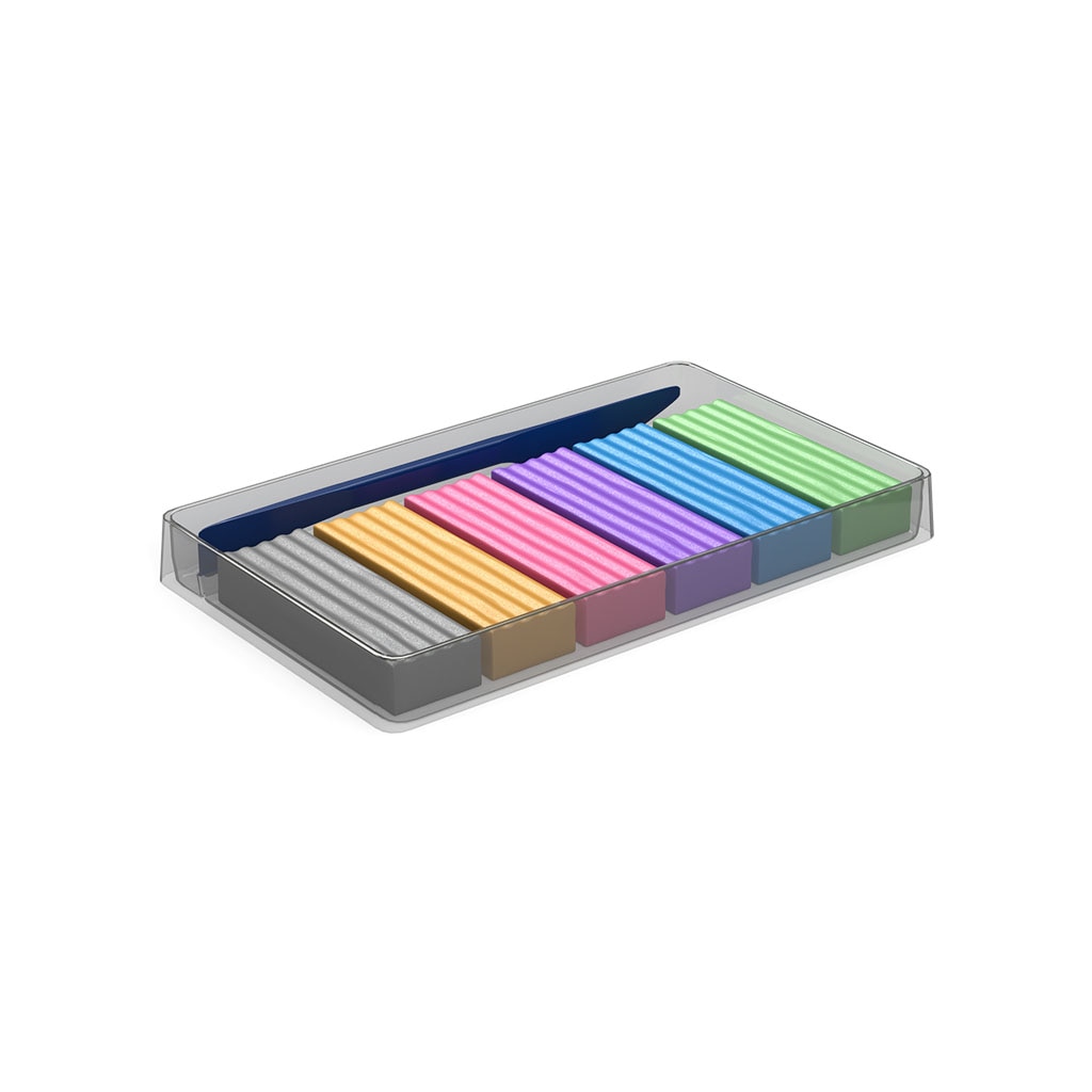 Plastilina perlata cu aloe vera, ErichKrause ArtBerry 6 culori cu modelator