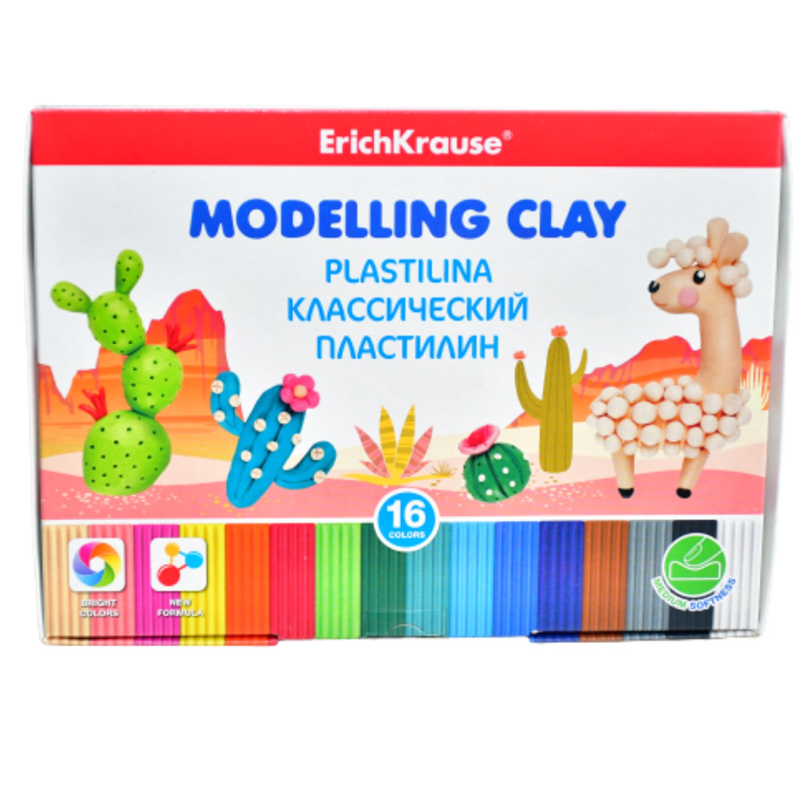 Plastilina, ErichKrause 16 culori cu modelator
