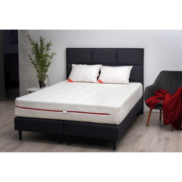 Saltea hipoalergenica BEST SLEEP Foamy Waves,180x200x25cm, spuma poliuretanica cu memorie, fermitate medie