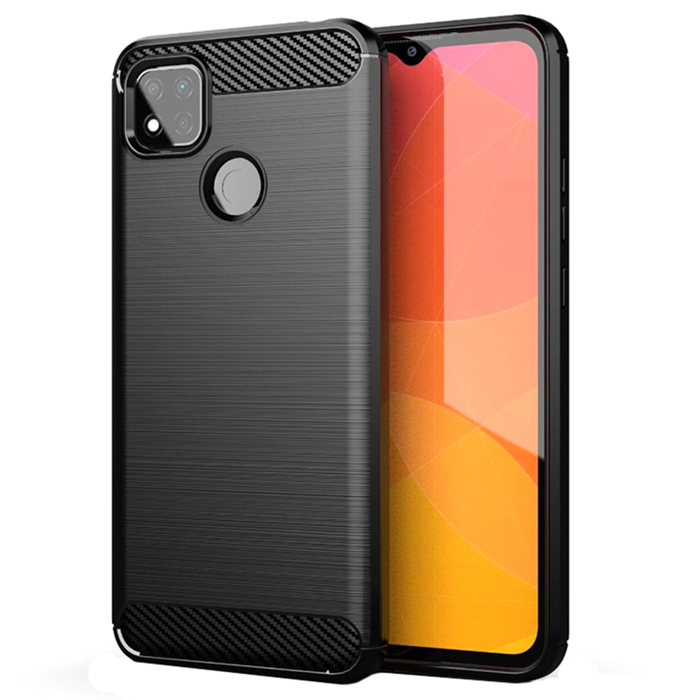 Husa de protectie compatibil cu Xiaomi Redmi 9C, Carbon Fibre, Neagra