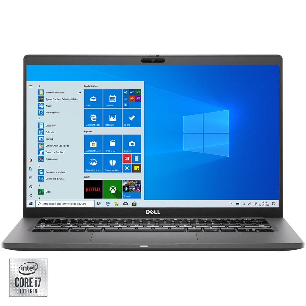 Laptop ultraportabil Dell Latitude 7410 cu procesor Intel Core i7