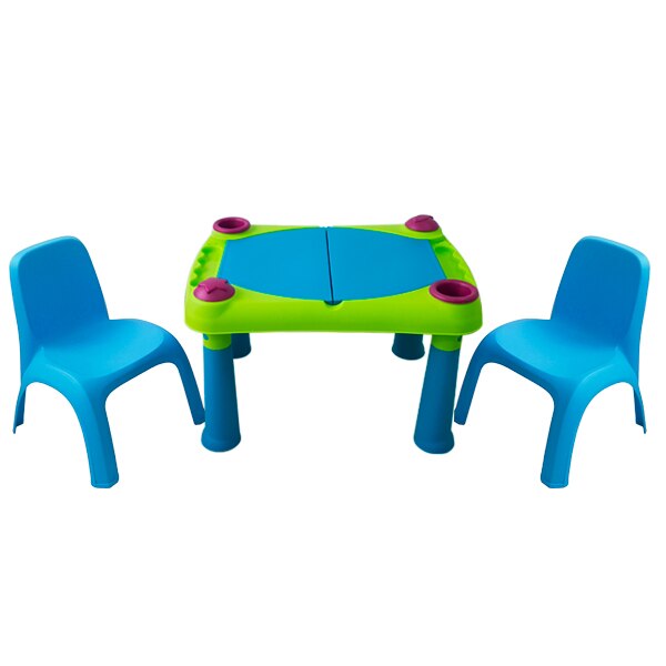 Set 2 scaunele cu spatar + masuta apa si nisip MVB