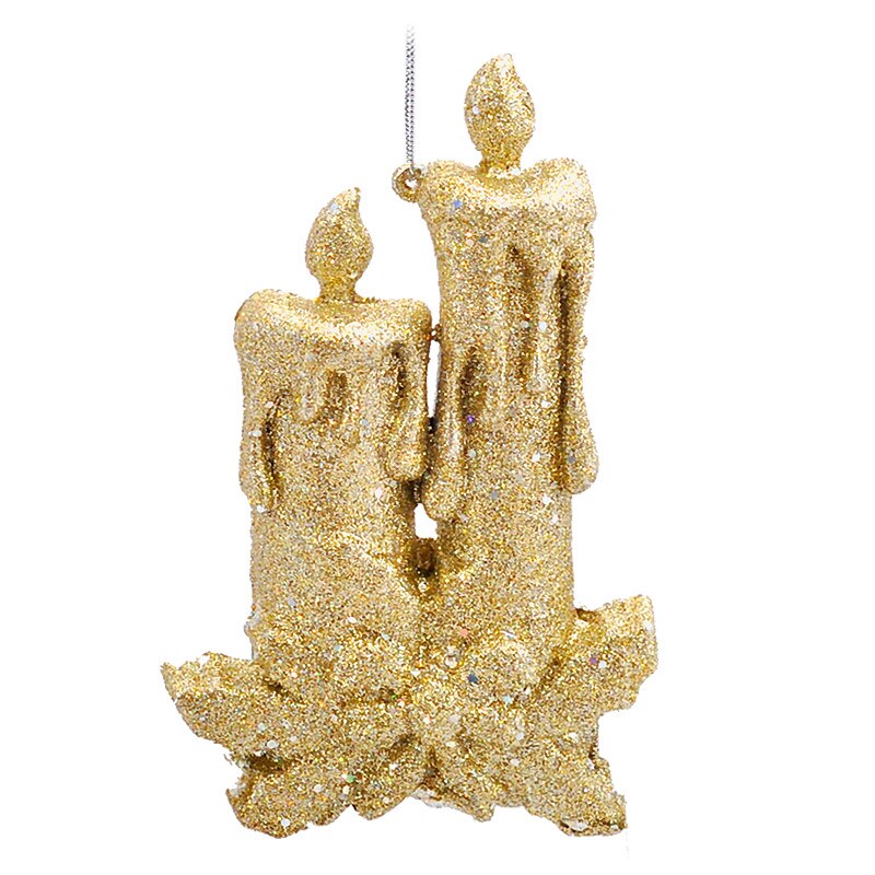 Ornament brad, lumanari din plastic, H19CH, inaltime 8cm