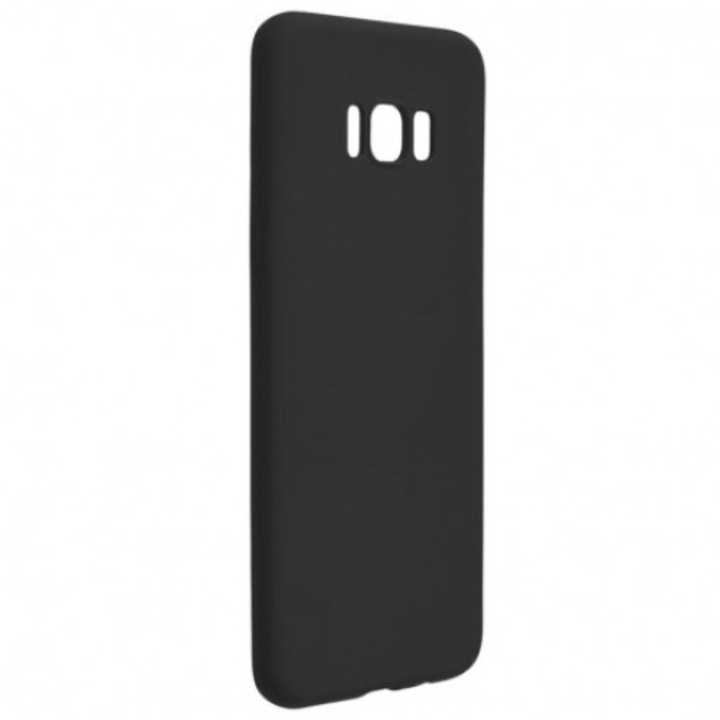 Калъф за Samsung Galaxy S8, силиконов, тънък, черен цвят, гръб+странична защита, MyStyle®