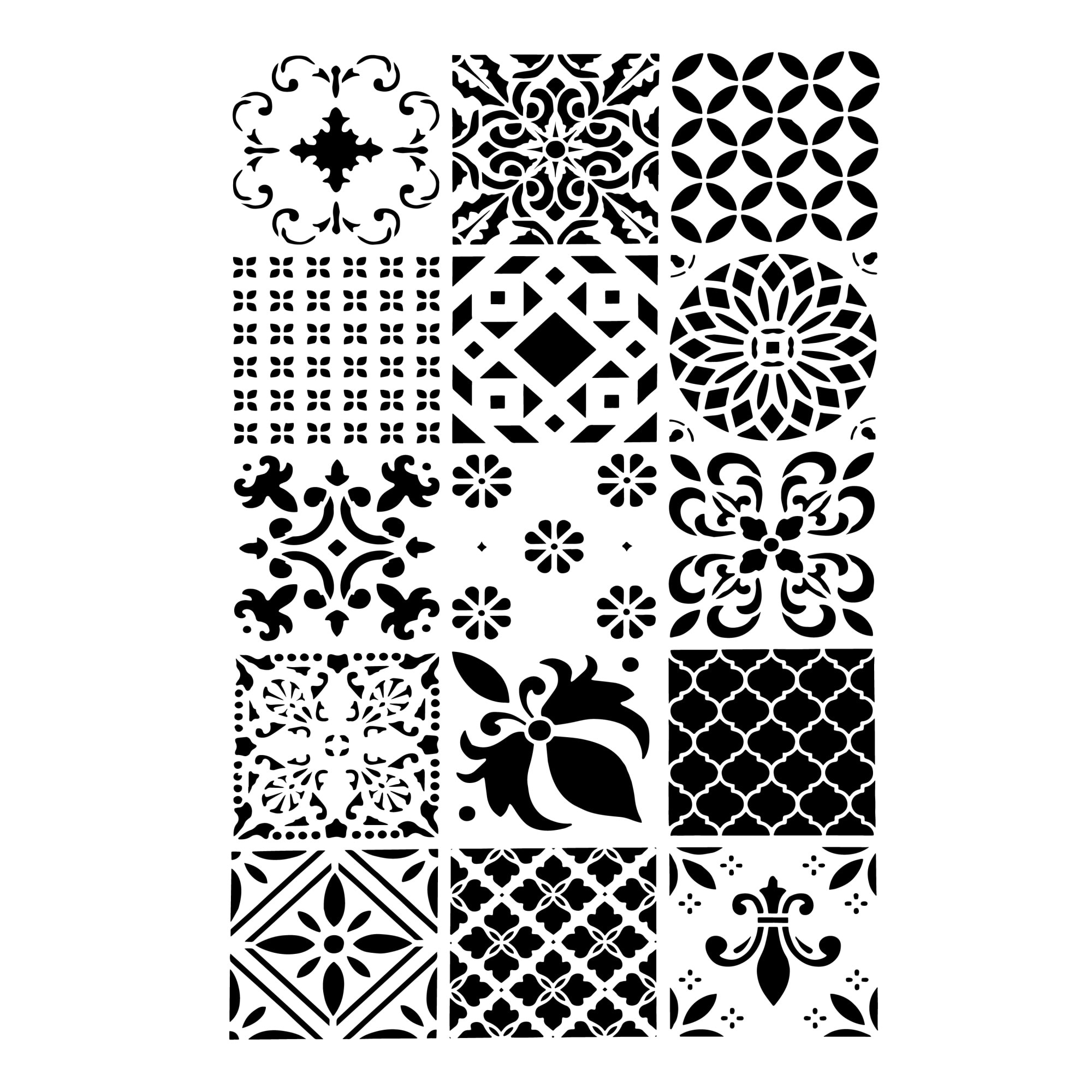 Sablon 3D 15 Stars, 50x70 cm, reutilizabil, plastic