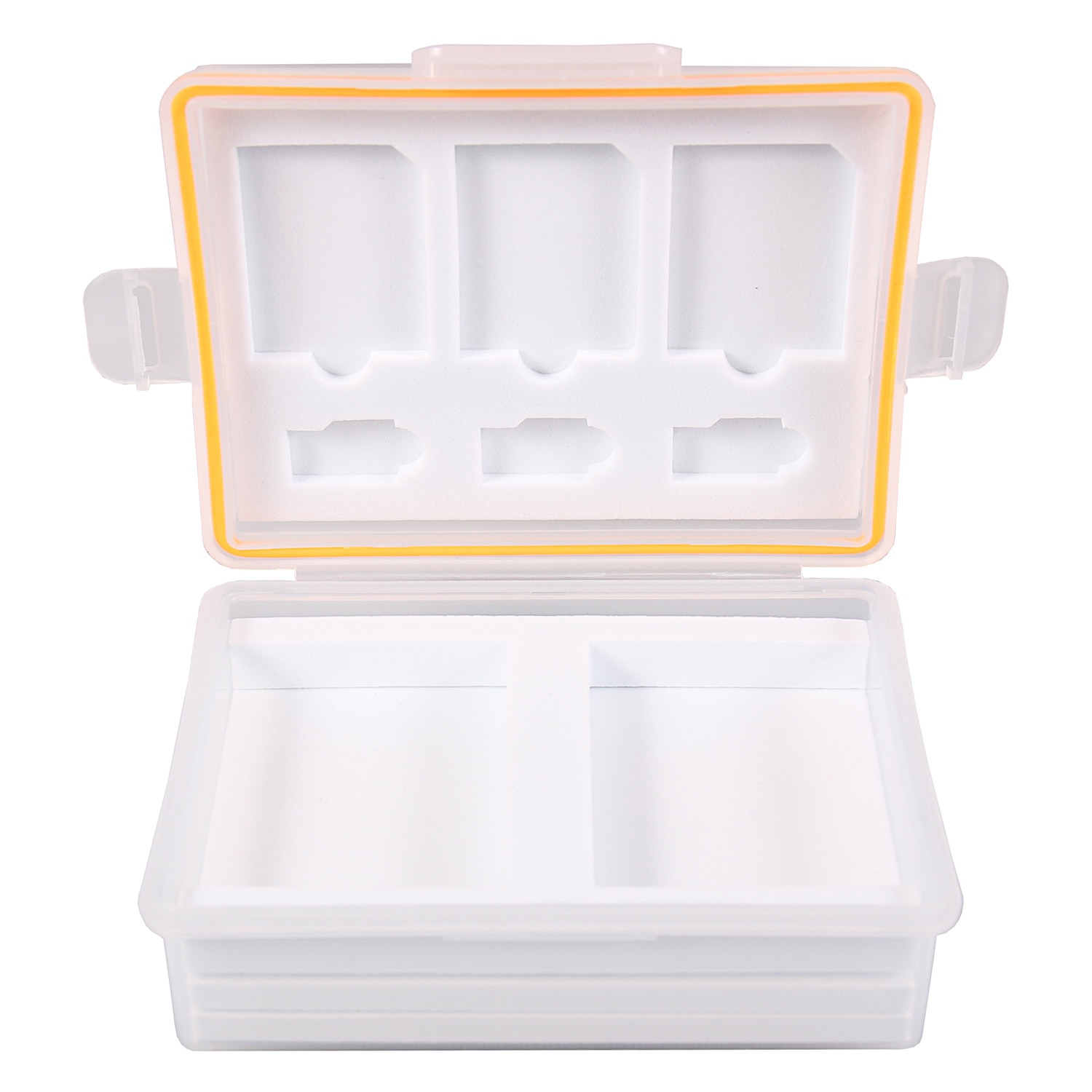 Cutie pentru carduri si acumulatori Canon LP-E8 Nikon EN-EL14 Fuji NP-95