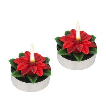 Set 2 lumanari de Craciun, Ornament brad, MH129, Parafina, 13.5x2x5cm Set 2 lumanari de Craciun, Ornament brad, MH129, Parafina, 13.5x2x5cm