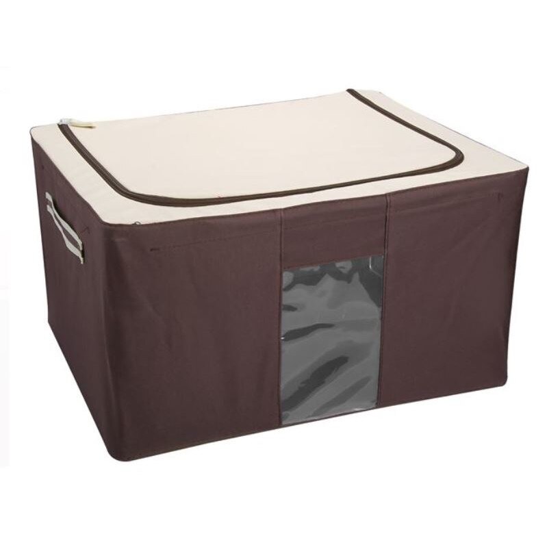 Cutie depozitare haine cu baza din MDF si cadru metalic, SG, 50x40x28 cm