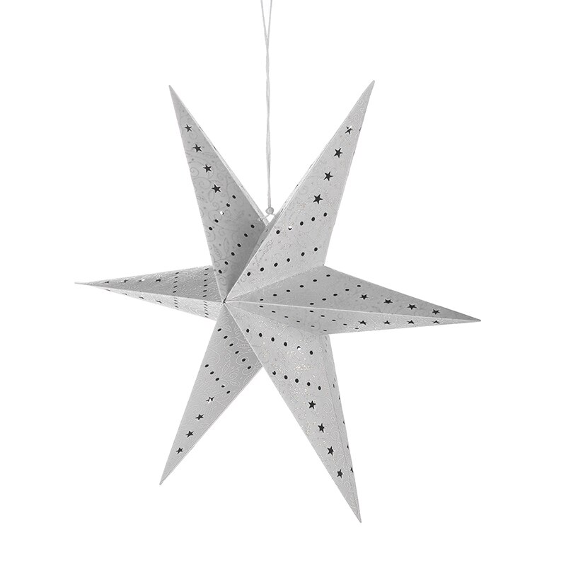 Ornament brad, stea decorativa cu lumina, PH02, Alb