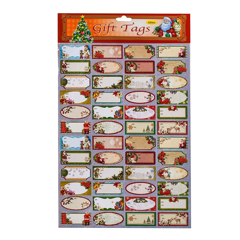 Sticker decorativ de Craciun pentru cadou, T20, cu vacuum, 29 х 47cm