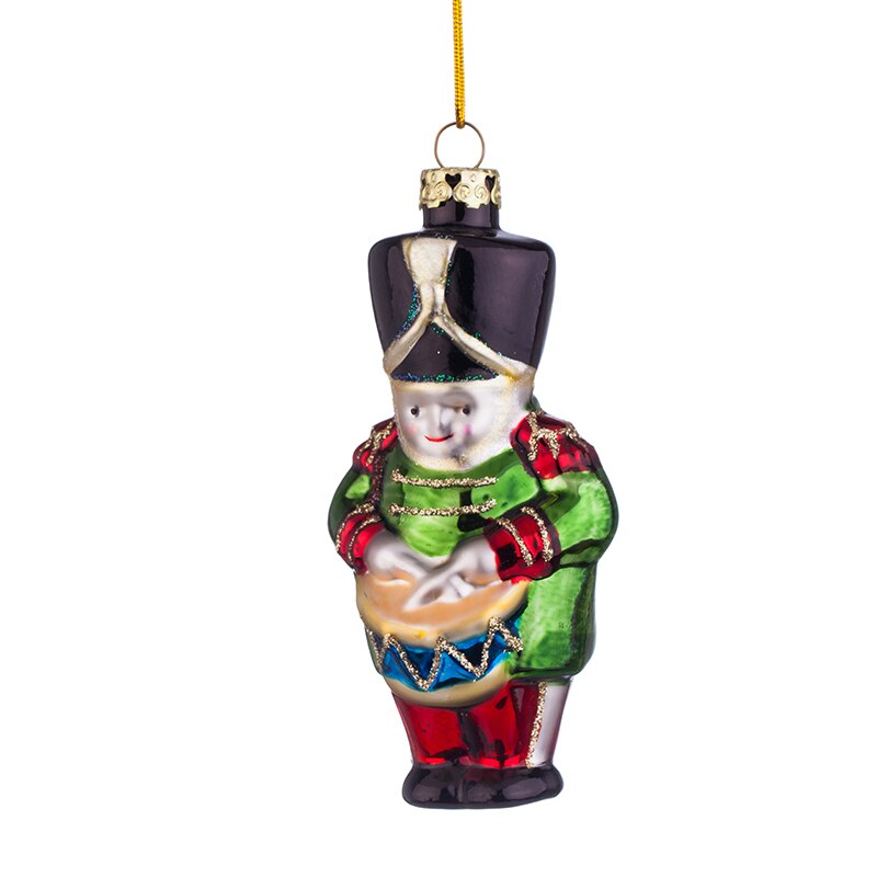 Ornament brad, glob model Soldat, L095, Sticla, 10cm