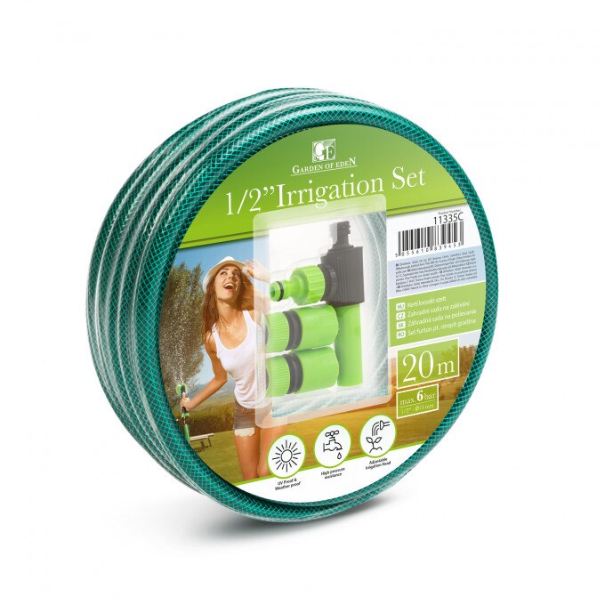 Set de stropit gradina, 20 m, verde
