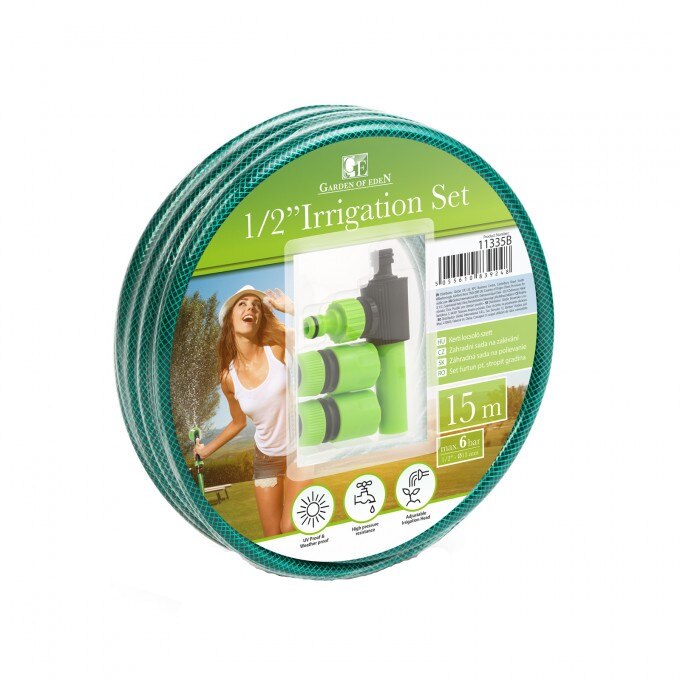 Set de stropit gradina, 15 m, verde