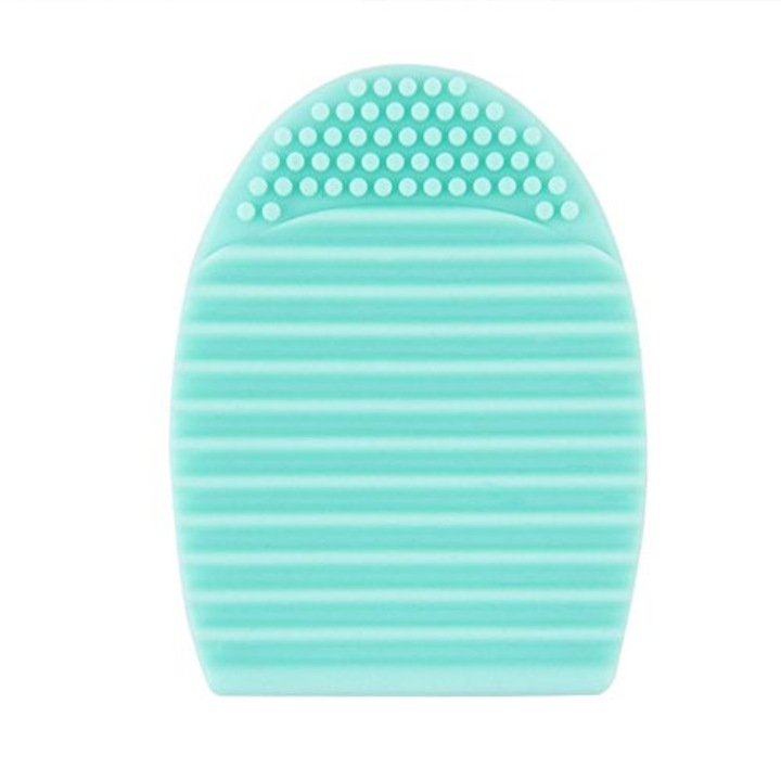 Accesoriu din silicon pentru curatarea pensulelor de machiaj, Albastru