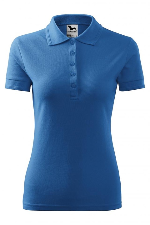 Tricou polo pentru dama Pique Polo, albastru azuriu, marime L