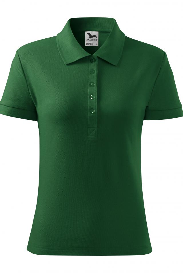 Tricou polo pentru dama Cotton Heavy, Verde sticla