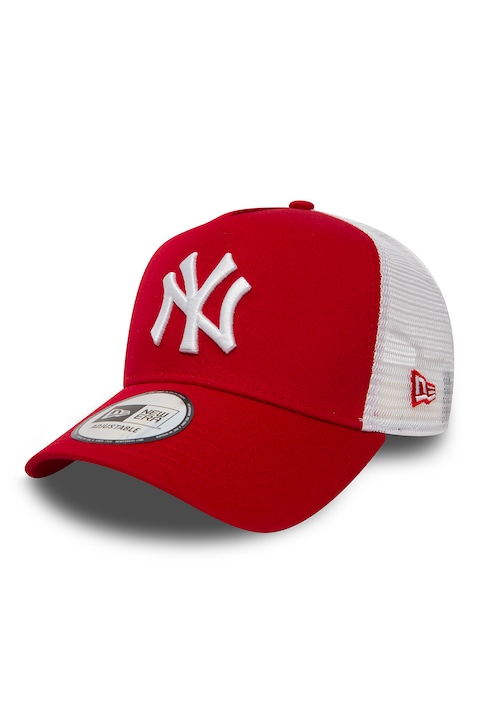 New Era, Sapca cu capsa pe partea din spate si logo New York Yankees, Rosu/Alb, 55.8-61.5 CM Standard