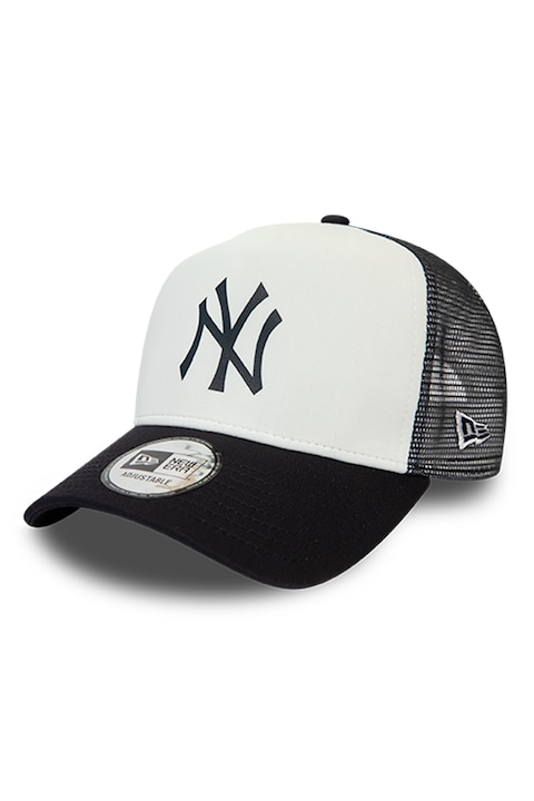 New Era, Sapca ajustabila cu logo New York Yankees, Negru/Alb prafuit, 55.8-61.5 CM Standard