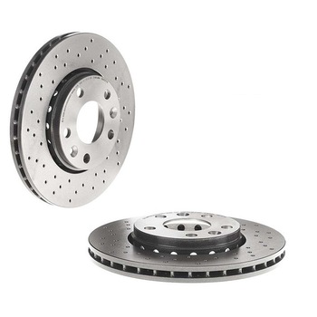 Set discuri frana Brembo pentru Dacia Duster perforate, ventilate PVT, vopsite UV Set discuri frana Brembo pentru Dacia Duster perforate, ventilate PVT, vopsite UV