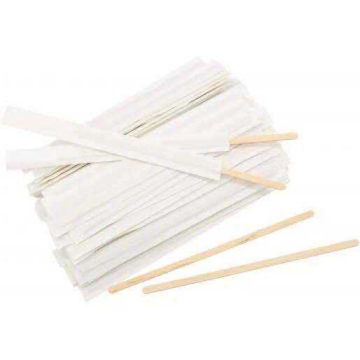 Set 100 Palete Cafea, Lemn, Ambalate Individual 11cm