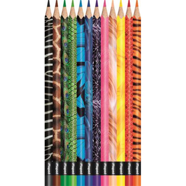 Set creioane colorate, MAPED, 12 bucati, Multicolor