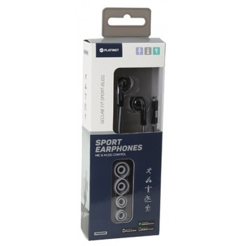 Casti intraauriculare Platinet PM1031 cu microfon, gri Casti intraauriculare Platinet PM1031 cu microfon, gri