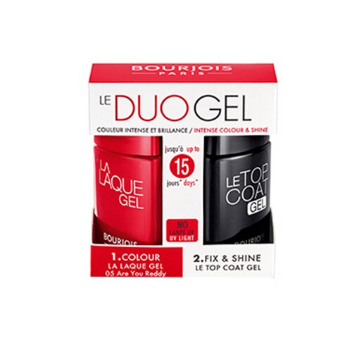 Pachet Bourjois Le Duo Pack: Lac de unghii, 05 Are you ready?, 10 ml + Le Top coat gel, 10 ml