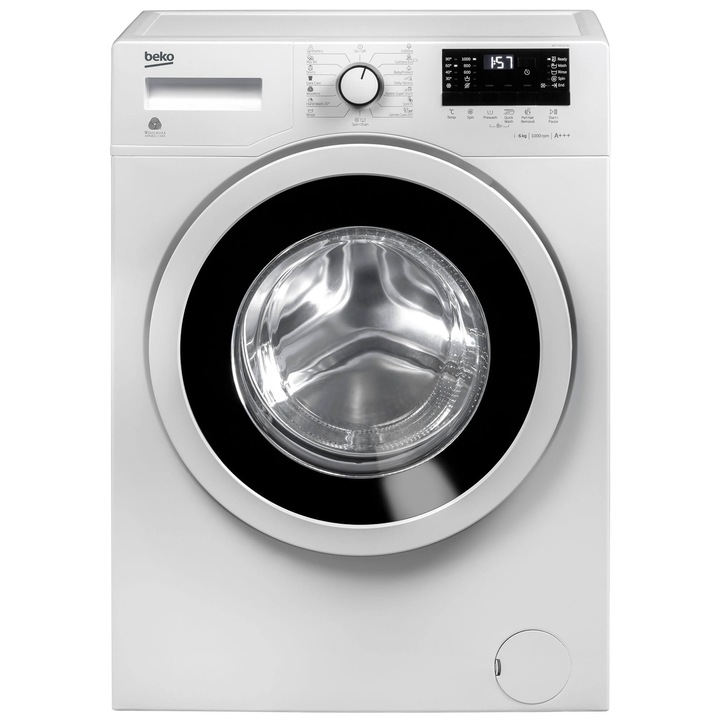 Masina de spalat rufe Slim Beko WTV6532B0, 6 KG, 1000 rpm, Clasa A+++, Alb