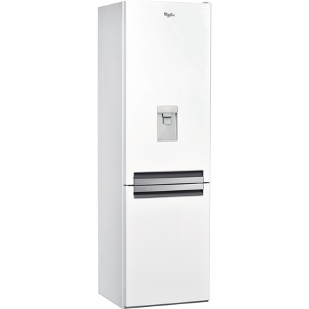 Combina frigorifica Whirlpool BSNF 8101 W Aqua, 319 l, Clasa A+, No Frost, 6th Sense, Dozator apa, H 188.5, Alb