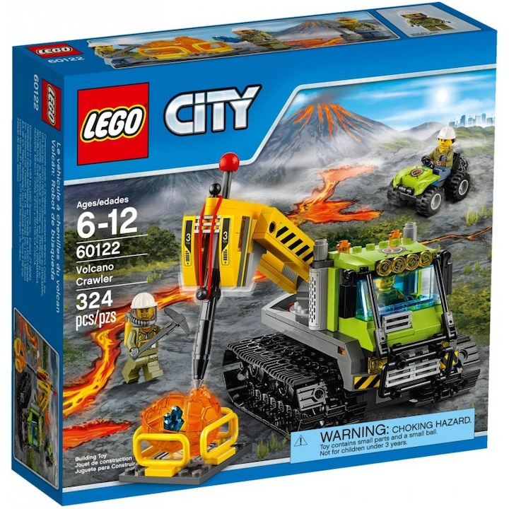LEGO® City Tractor cu senile pentru vulcan 60122