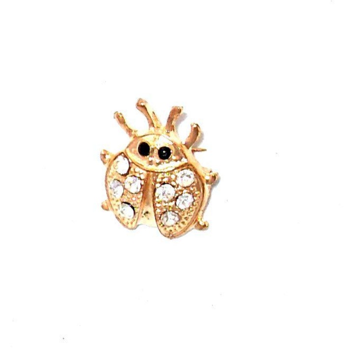 Brosa bijuterie aurie cu cristale de dama FashionBijoux