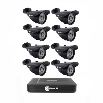 Kit supraveghere ICANSEE ICS-KU210-8S black, cu 8 camere de exterior Full HD, DVR 8 canale Full HD, 1 canal audio Kit supraveghere ICANSEE ICS-KU210-8S black, cu 8 camere de exterior Full HD, DVR 8 canale Full HD, 1 canal audio