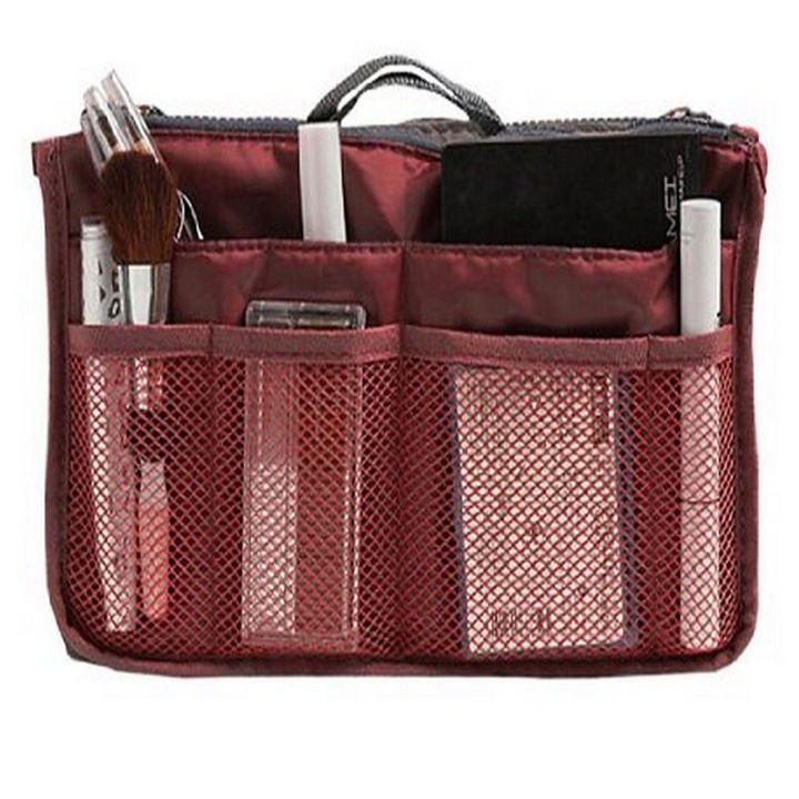 Praktikus táskarendező bordó színben