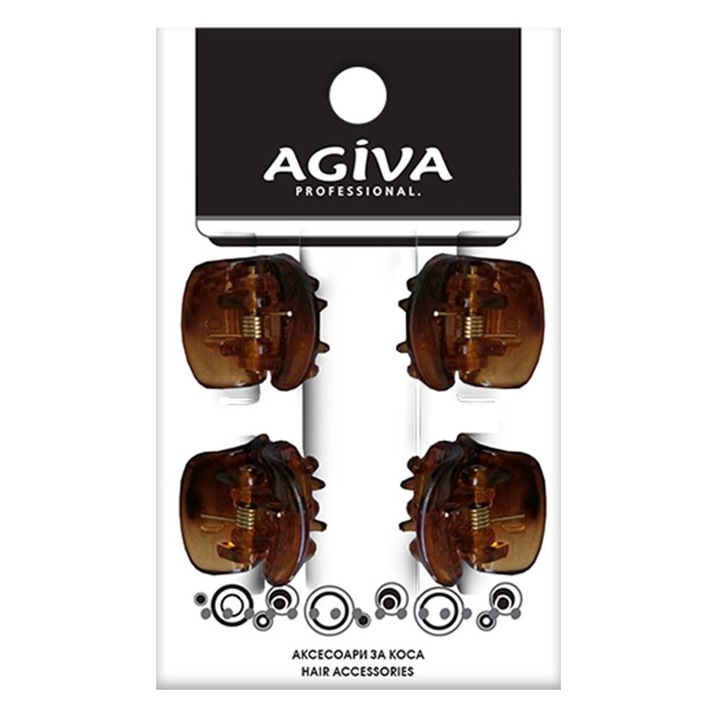 Set 4 mini clame, Agiva, Plastic, Maro