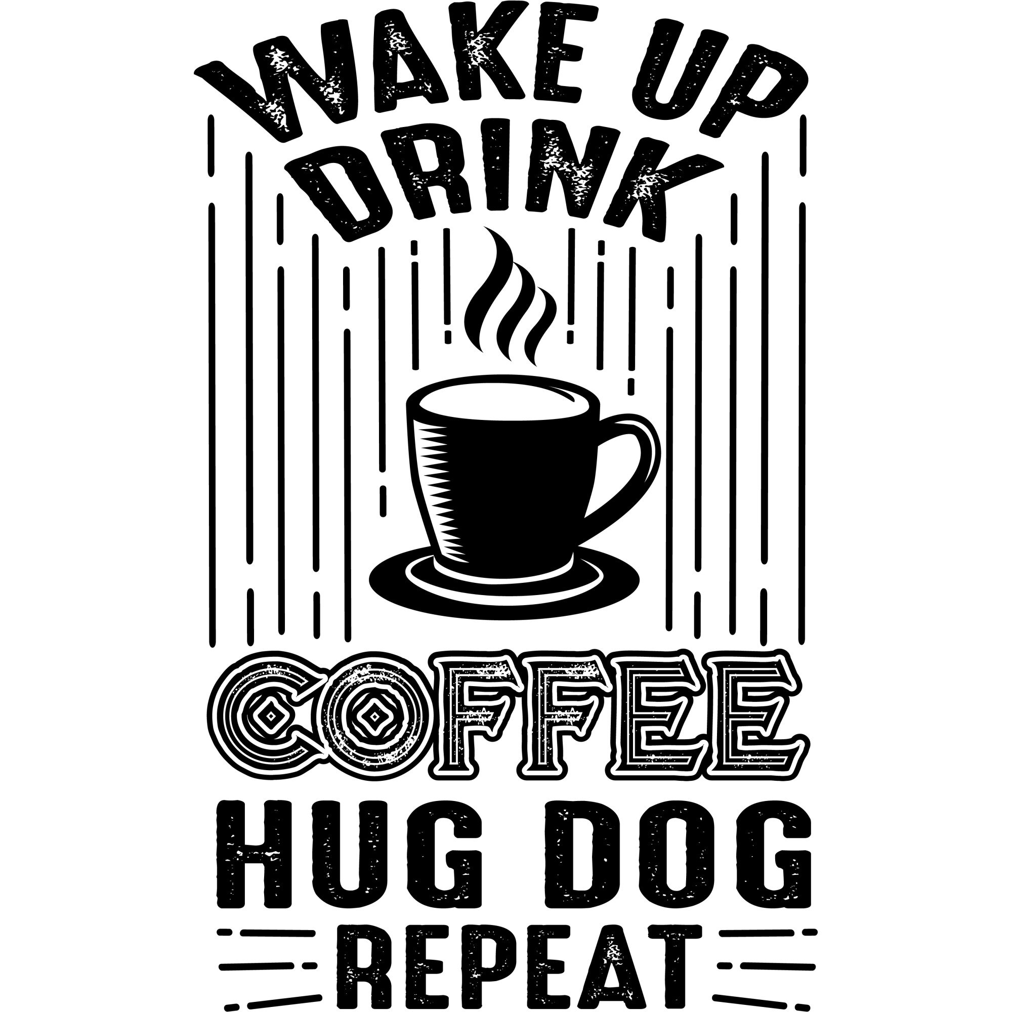 Sticker decorativ perete / geam, Wake up drink, 30x49 cm