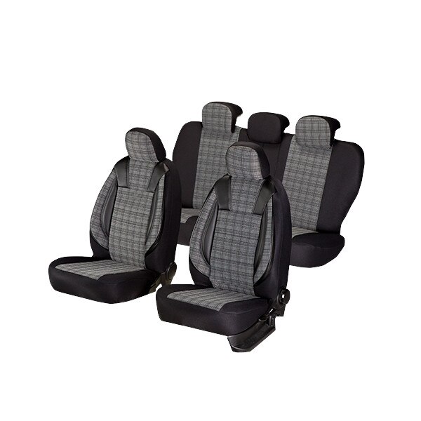 Set huse scaun luxury negru, 9 bucati