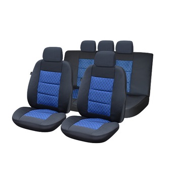 Set huse scaun premium lux - albastru, 9 bucati Set huse scaun premium lux - albastru, 9 bucati