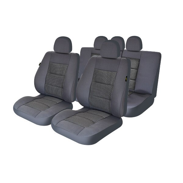 Set huse scaun premium lux - gri, 9 bucati